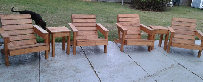 Chairs and Tables Made with Greenway Products & Services Pallets