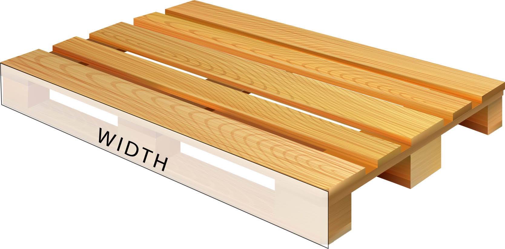 wood pallet width